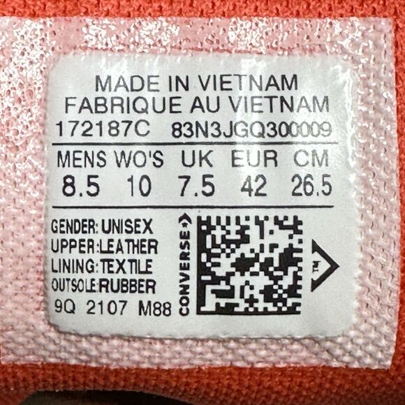 Converse Pro Leather High Top Peace & Unity US Women's 10-Men's 8.5 172187c NEW - Picture 13 of 13